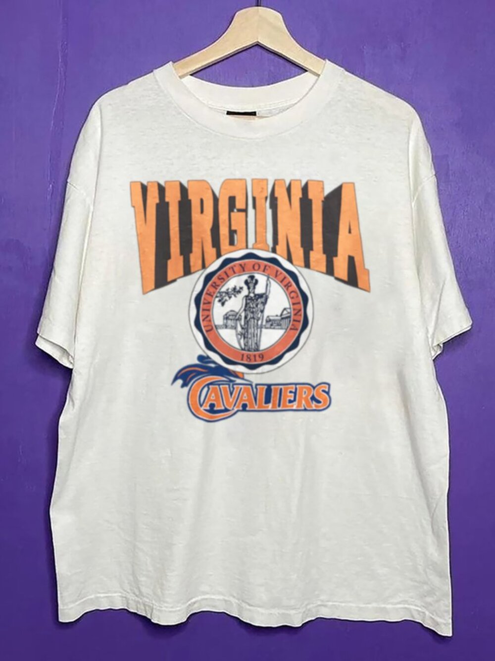 Vintage 90s Virginia Cavaliers Basketball Team Shirt, University of Virginia Tee